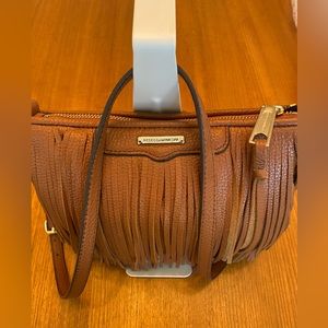 Rebecca Minkoff, Cognac leather,  dimension’s 9" W × 5.5" H x1" D
